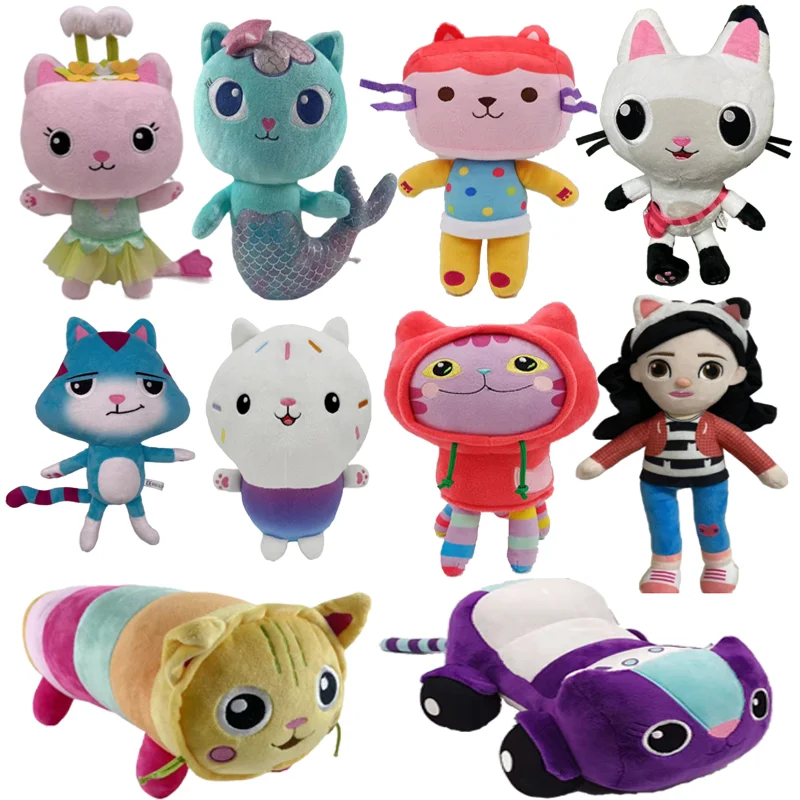 7 шт./компл. 25 см Габби кукольный домик плюшевая игрушка морская кошка Мультяшные