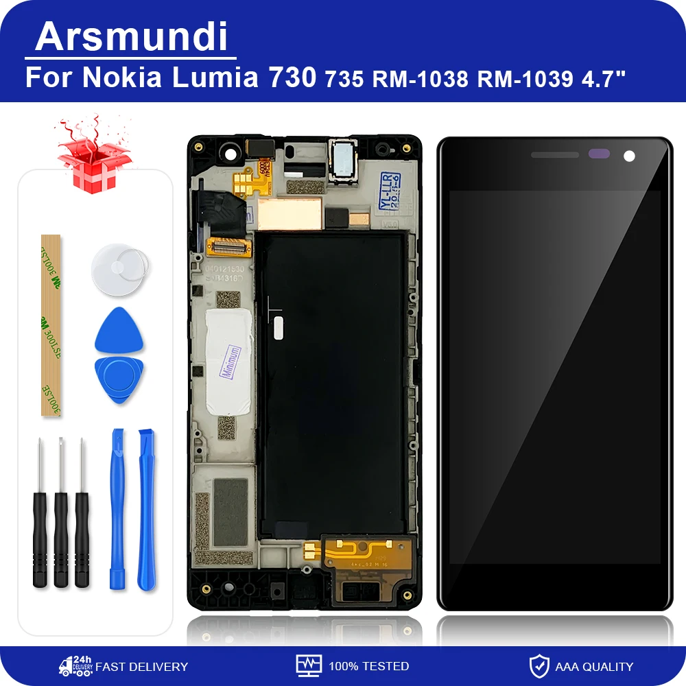 ЖК дисплей для Nokia Lumia 730 735 RM 1038 1039 &quot сенсорный экран с дигитайзером в сборе