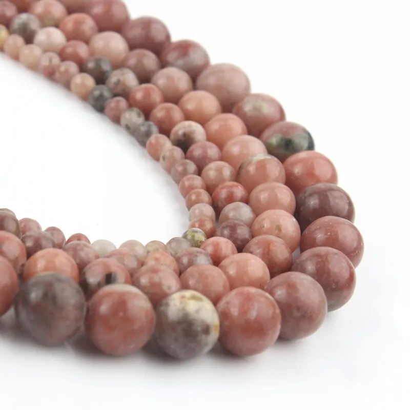 Natural Plum Blossom Jades Stone Beads For DIY Jewelry Making 4 6 8 10 12mm Round Loose Spacer Bracelet Accessories 15'' | Украшения