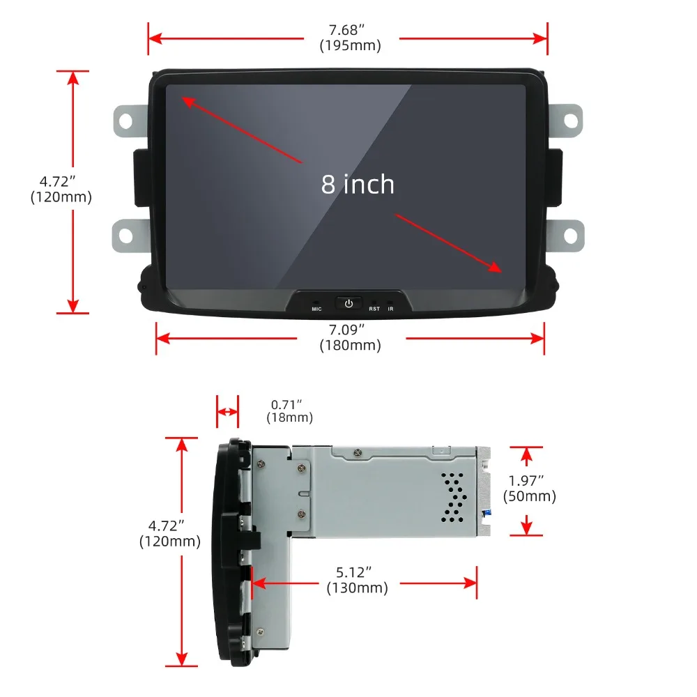 Bosion Android 9,0 8 ядерный 2 ГБ+ 32 Гб gps Навигатор Радио для Dacia Renault Duster Logan Sandero автомобильный DVD центральный кассетный плеер BT