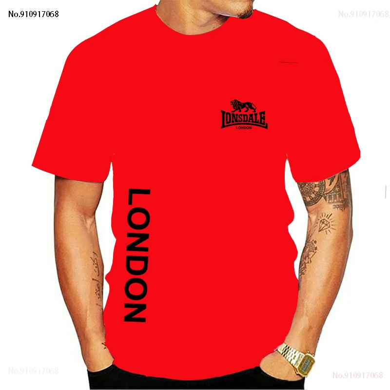 

2021Tee Tops Summer 100% Polyester Funny T Shirts Short Sleeves T-Shirt Men Fashion Brand LONSDALE Print Women's and Men's T-shi