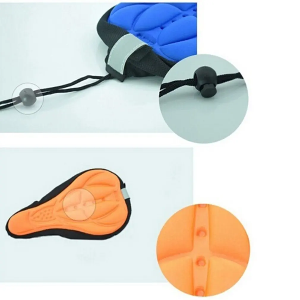 

Soft 3D Padded Cycling Bicycle MTB Bike saddle Seat Cover Cushion Sponge Foam Comfortable saddles Mat Cushion Color Random