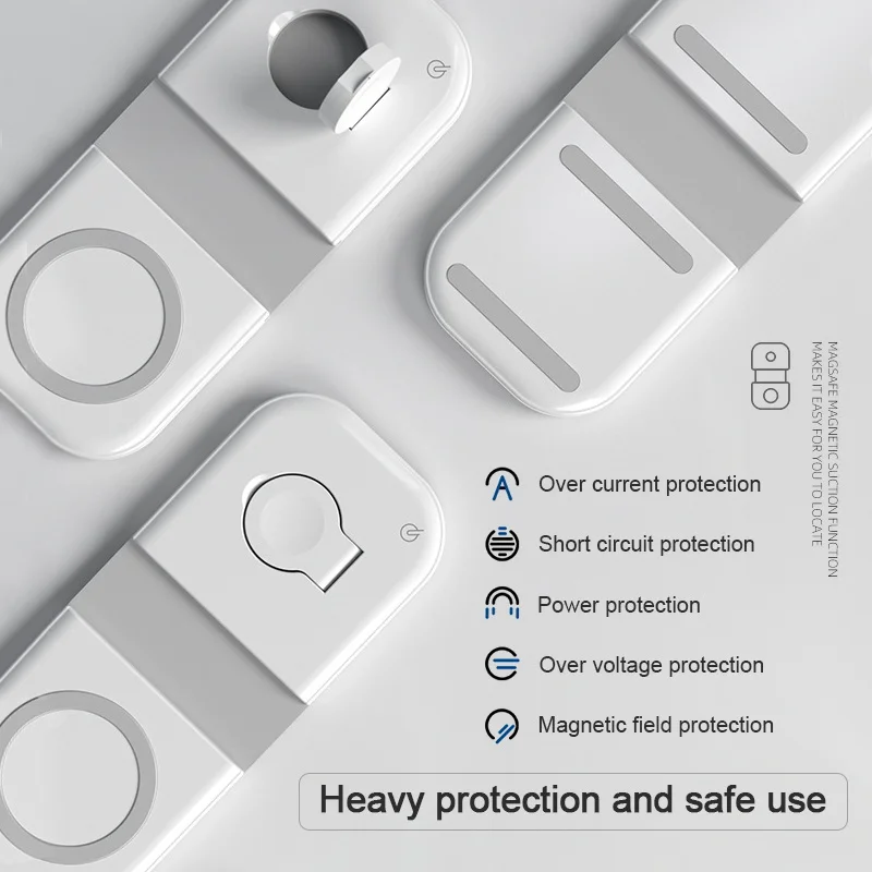 

2 In 1 Wireless Charger Foldable Magnetic Charger For iPhone 12 Pro Max 12 Mini Dual Fast Charging Stand For Apple iWatch