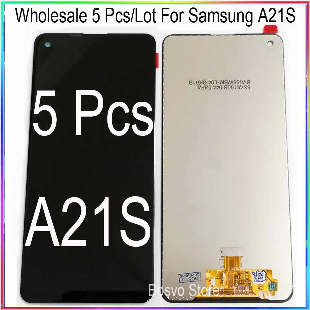 Pantalla Lcd t&aacute;ctil para Samsung A21S, montaje de marco, A217, SM-A217F/DS, venta al por mayor, 5 unids/lote-0