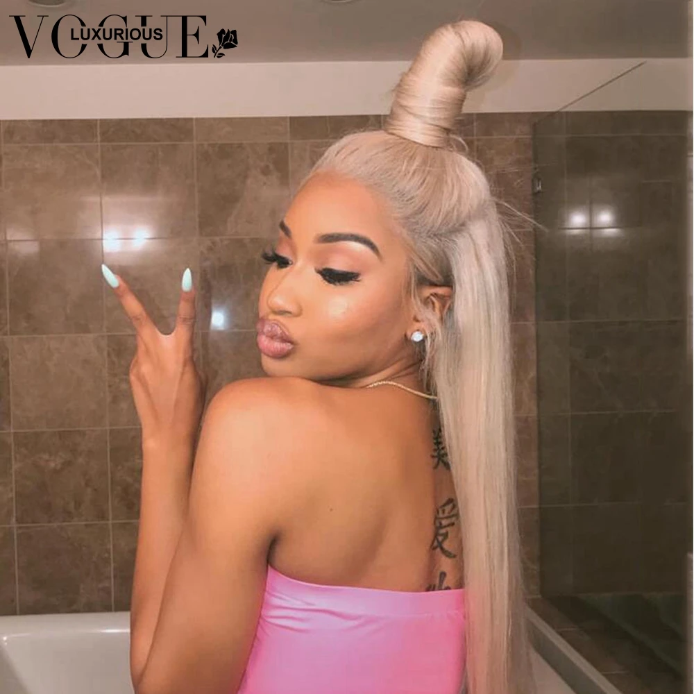 13x4 серая блондинка парик на сетке спереди серые человеческие волосы 32 дюйма