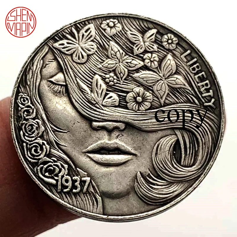 

Сказочная бабочка 1937 копия монет сто лет счастливого брака медные монеты