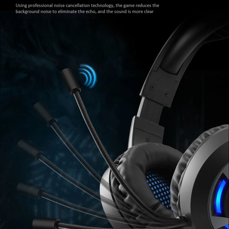 

HFES Gaming Headset Headset Microphone Headset with Rgb Lighting Effect, Suitable for /Ps4/Switch Gaming Headset