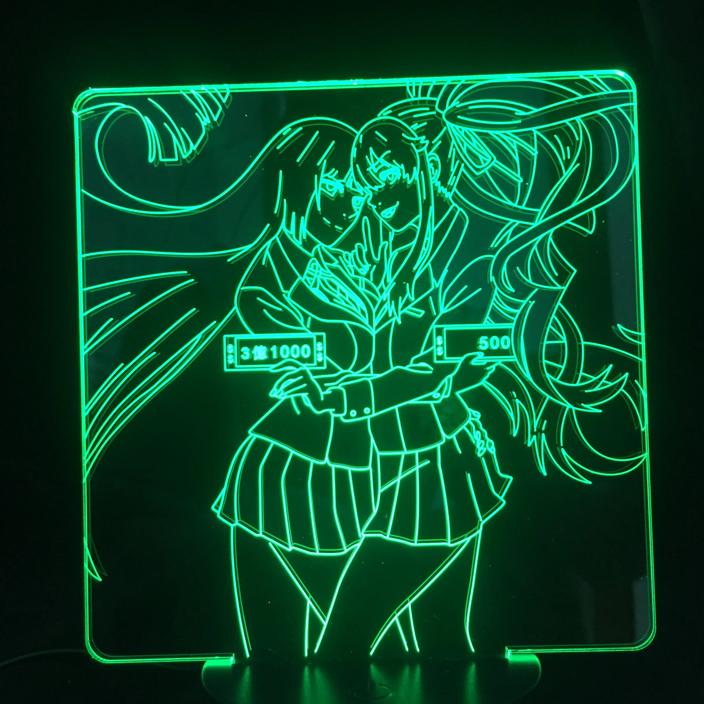 

Kakegurui Compulsive Gambler 3D Led Night Light Lamp Anime for Bedroom Decor Nightlight Birthday Decor Night Light Birthday Gift