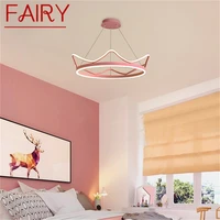 fairy nordic pendant lights pink crown modern luxury led lamp fixture for home decoration
