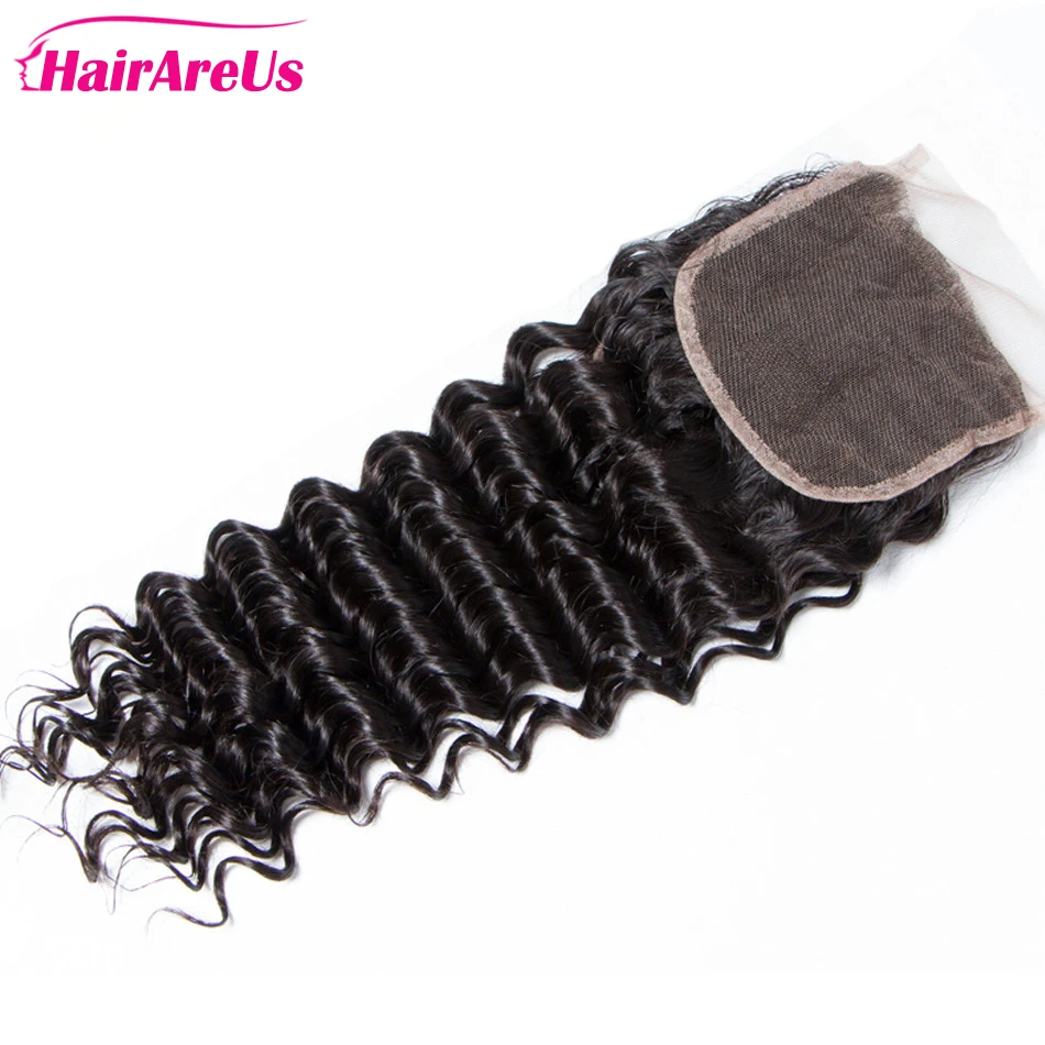 

5x5 Lace Closure Only Deep Wave Lace Closure Human Hair Closure Free Part Transparent Lace Closure Pre Plucked with Baby Hair