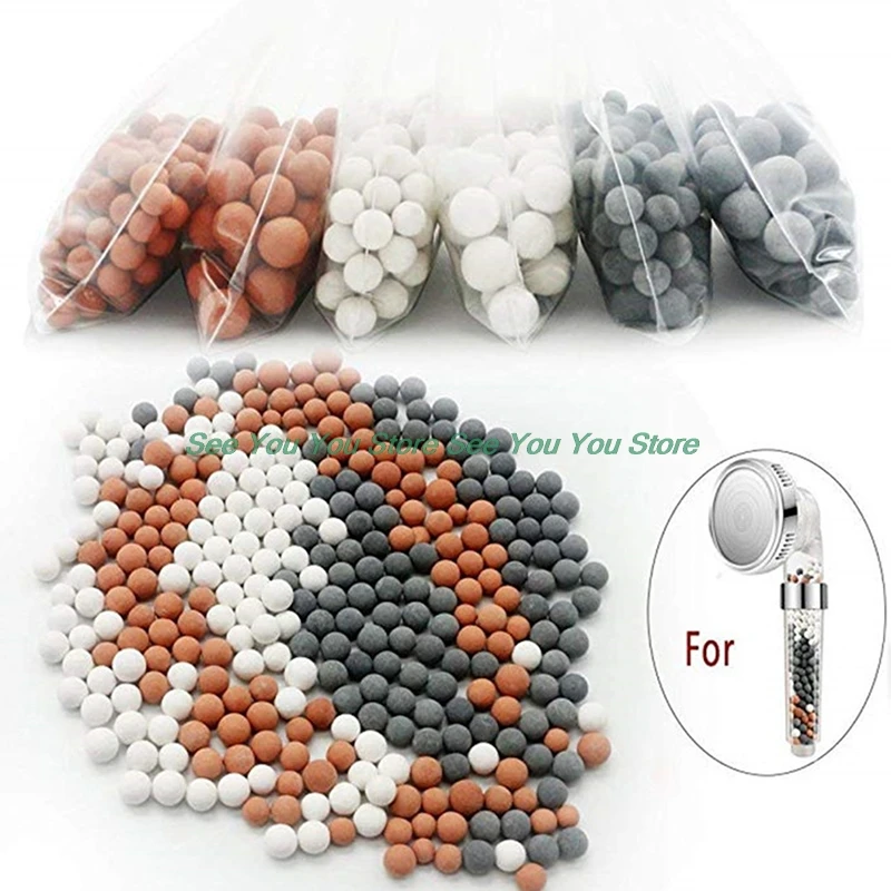 

Shower Head Replacement Beads Filter Mineralized Negative Ions Ceramic Balls