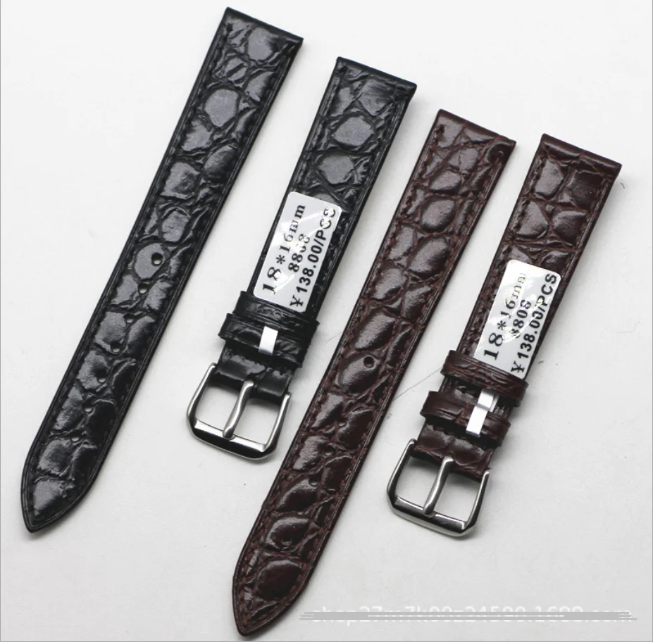 Ремешок из натуральной кожи для наручных часов браслет со стальной пряжкой с