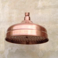 antique red copper round 8 inches rain shower head water saving top spray rainfall shower heads bsh054