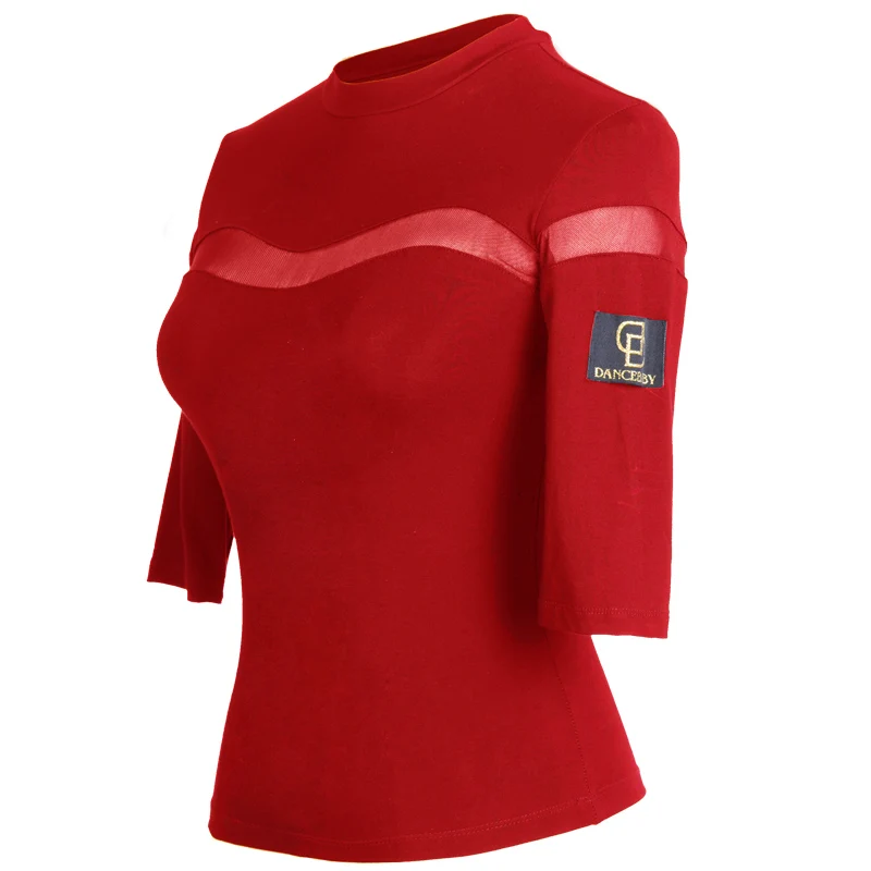 Новинка топы для латинских танцев Женская Одежда Сексуальная Открытая грудь