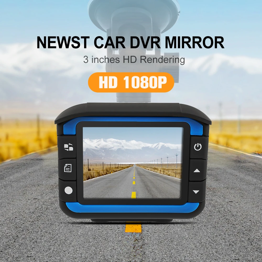 2in1 Full HD 720P Видеорегистраторы для автомобилей Камера англо русский двуязычное