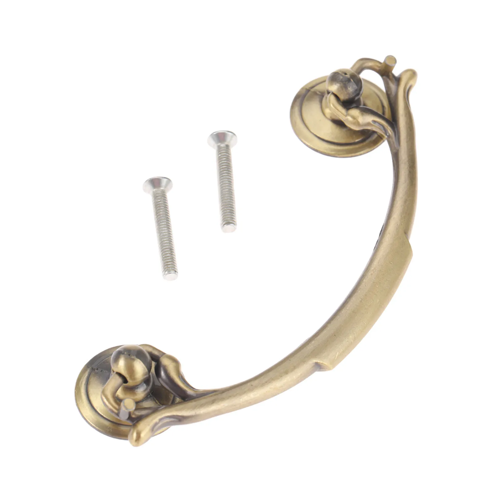 Винтажная ручка античная бронза латунная матовая 121*41 мм шкаф книжный ящик