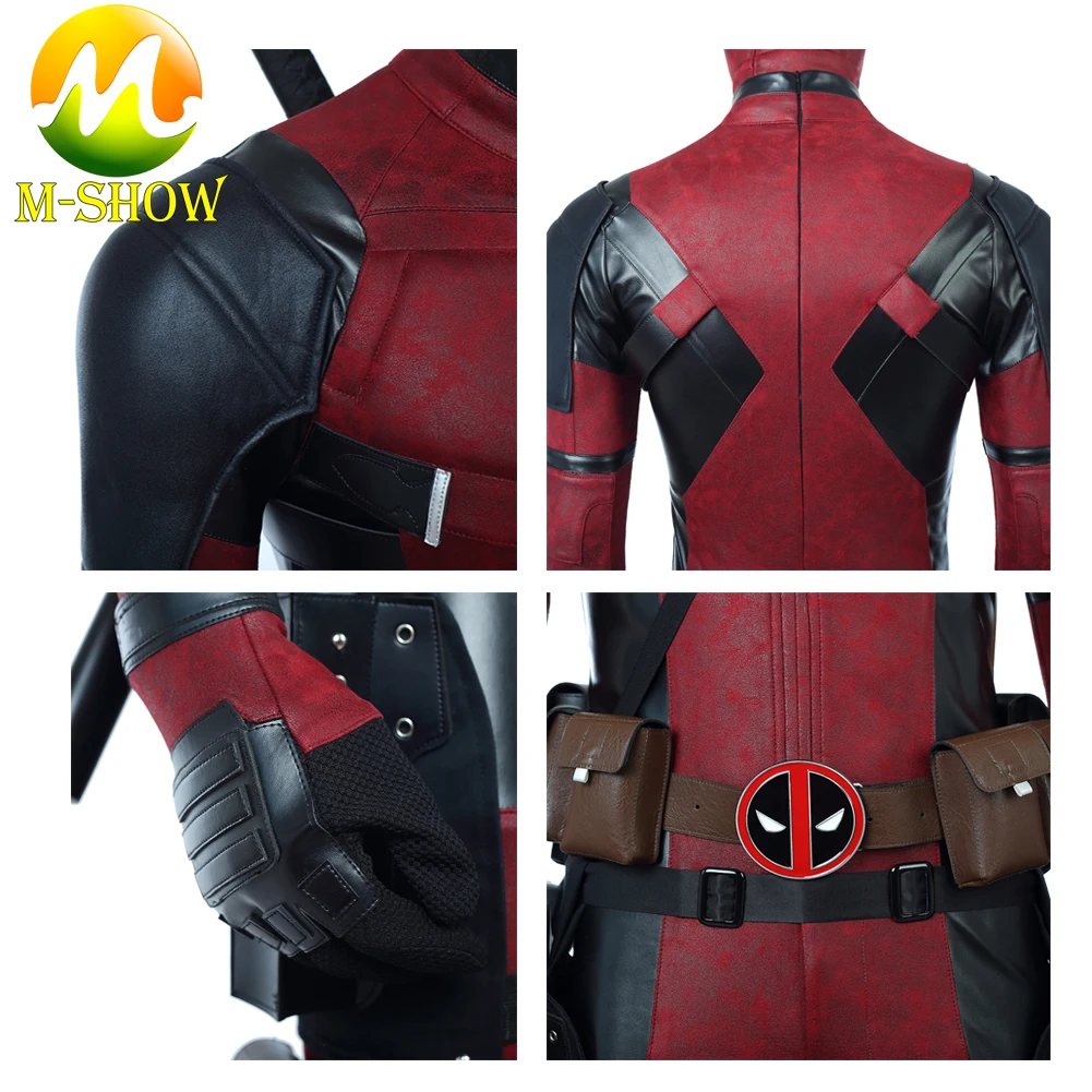 

Superhero Cosplay Red Villain Cosplay Costume Jumpsuit Full set Wade Winston Wilson Luxious Outfit Halloween Uniforms Any Size