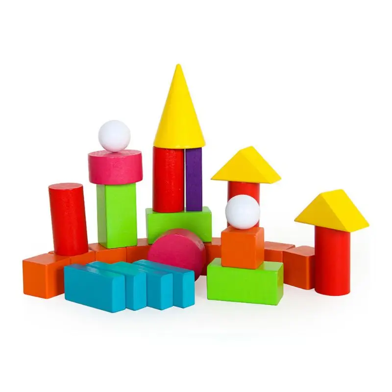 

Children Wooden Math Educational Toys Kids Boys Girls Assembling Blocks CORB