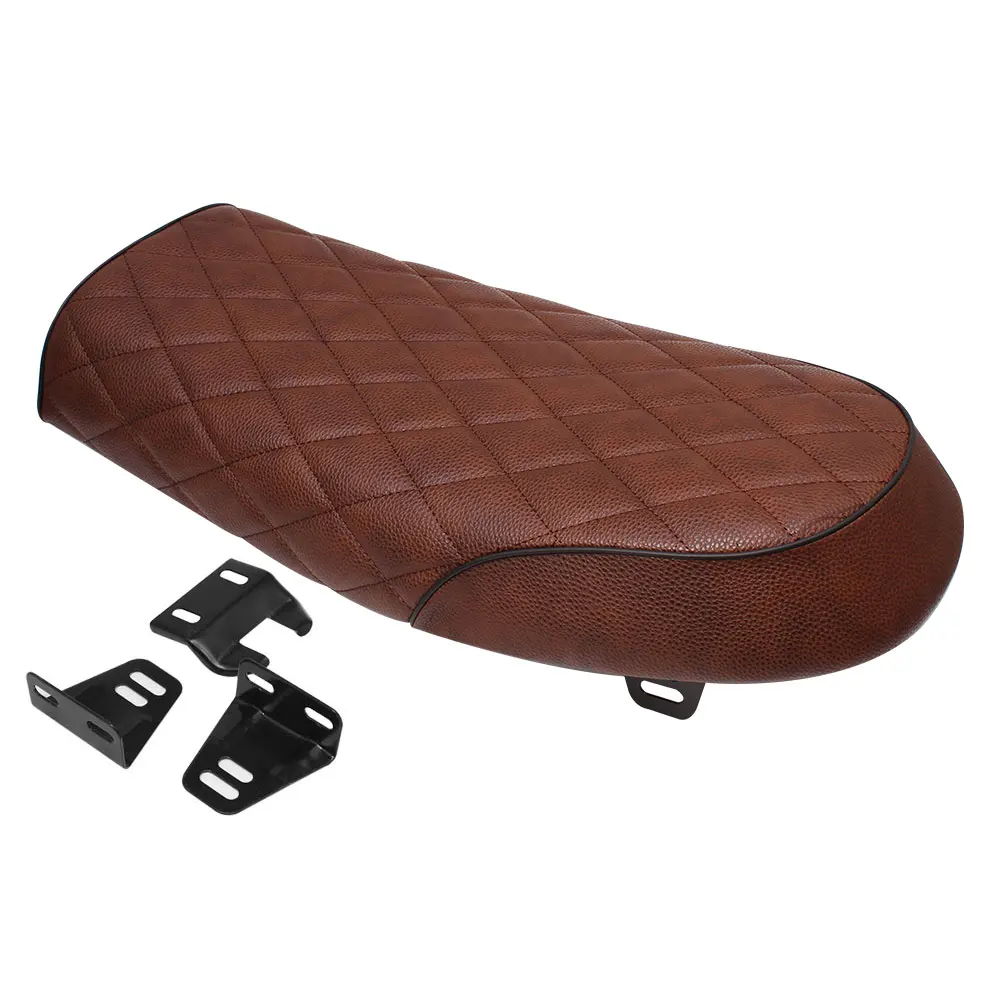 Новое коричневое мотоциклетное седло в стиле ретро для Кафе Racer винтажное