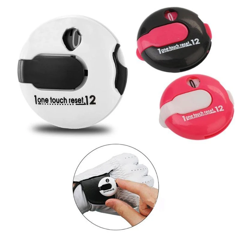 Круглое устройство для игры в гольф с зажимом, мини-устройство для игры в гольф, счетчик ударов с простым сбросом