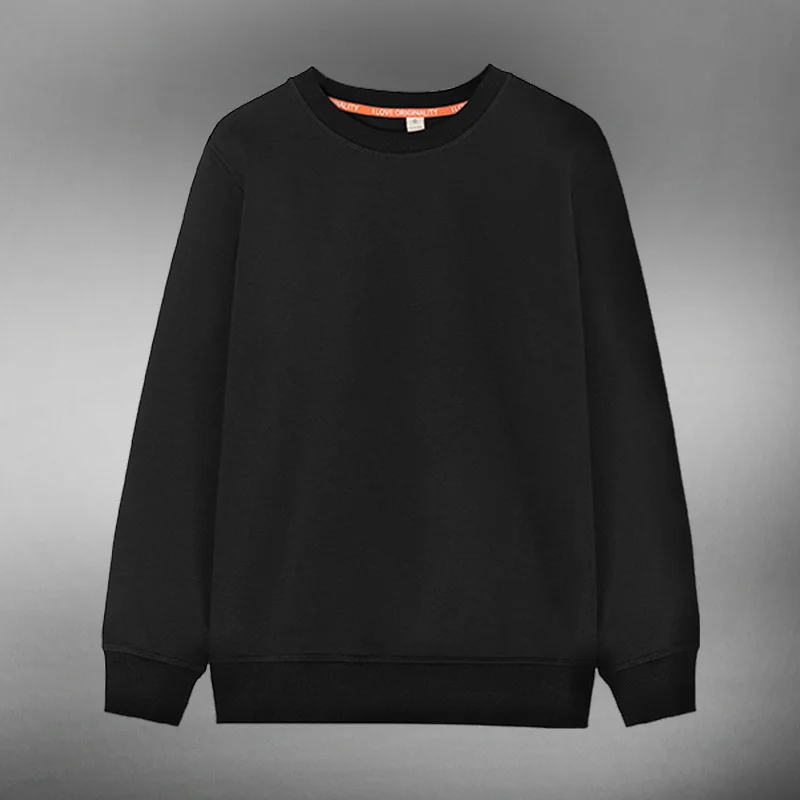 

PDD555 men's sweater autumn winter new solid round neck thin loose men's Pullover long sleeve sports fashion