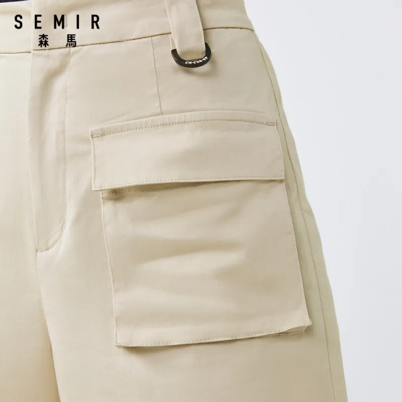 

SEMIR Casual pants women 2021 cotton knee length loose trousers fashion comfortable pant for woman travelling