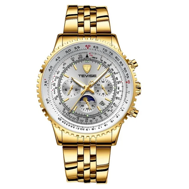 Мужские автоматические часы TEVISE от ведущего бренда роскошные с хронографом
