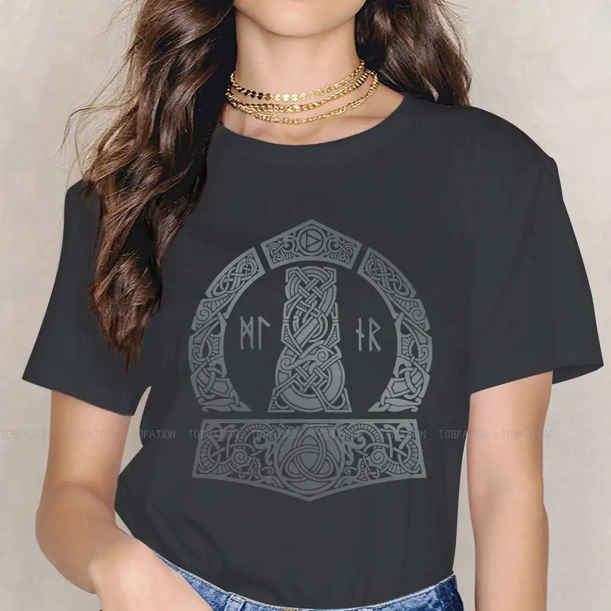 

Vikings Original TShirts MJOLNIR Print T Shirt Funny Tops
