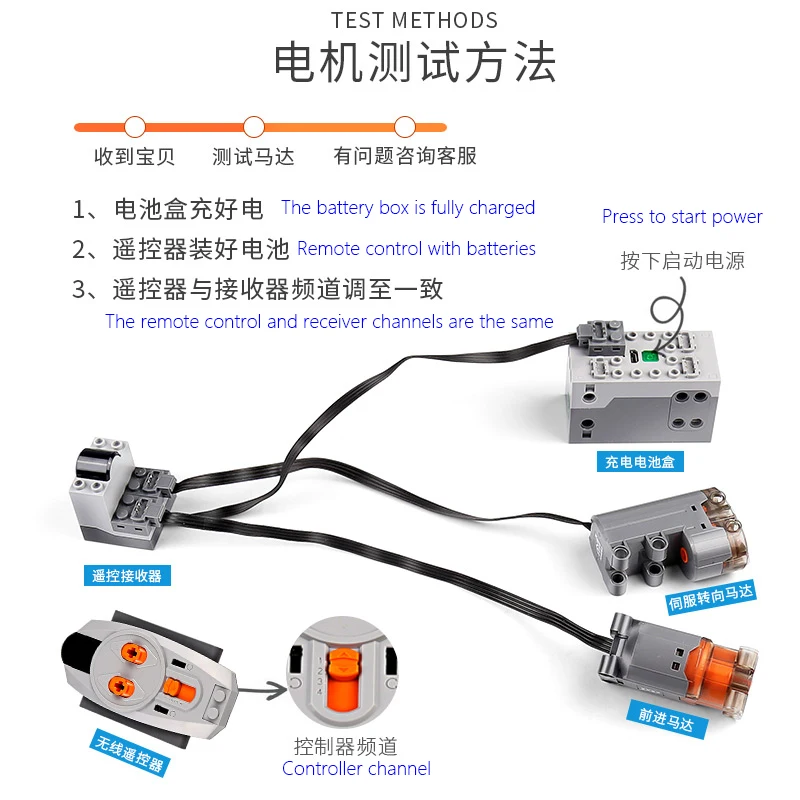 Mould King High-Tech Parts Compatible For Legoeds Multi Power Function Tool Servo Block car Train Electric Motor PF Building Kit | Игрушки и