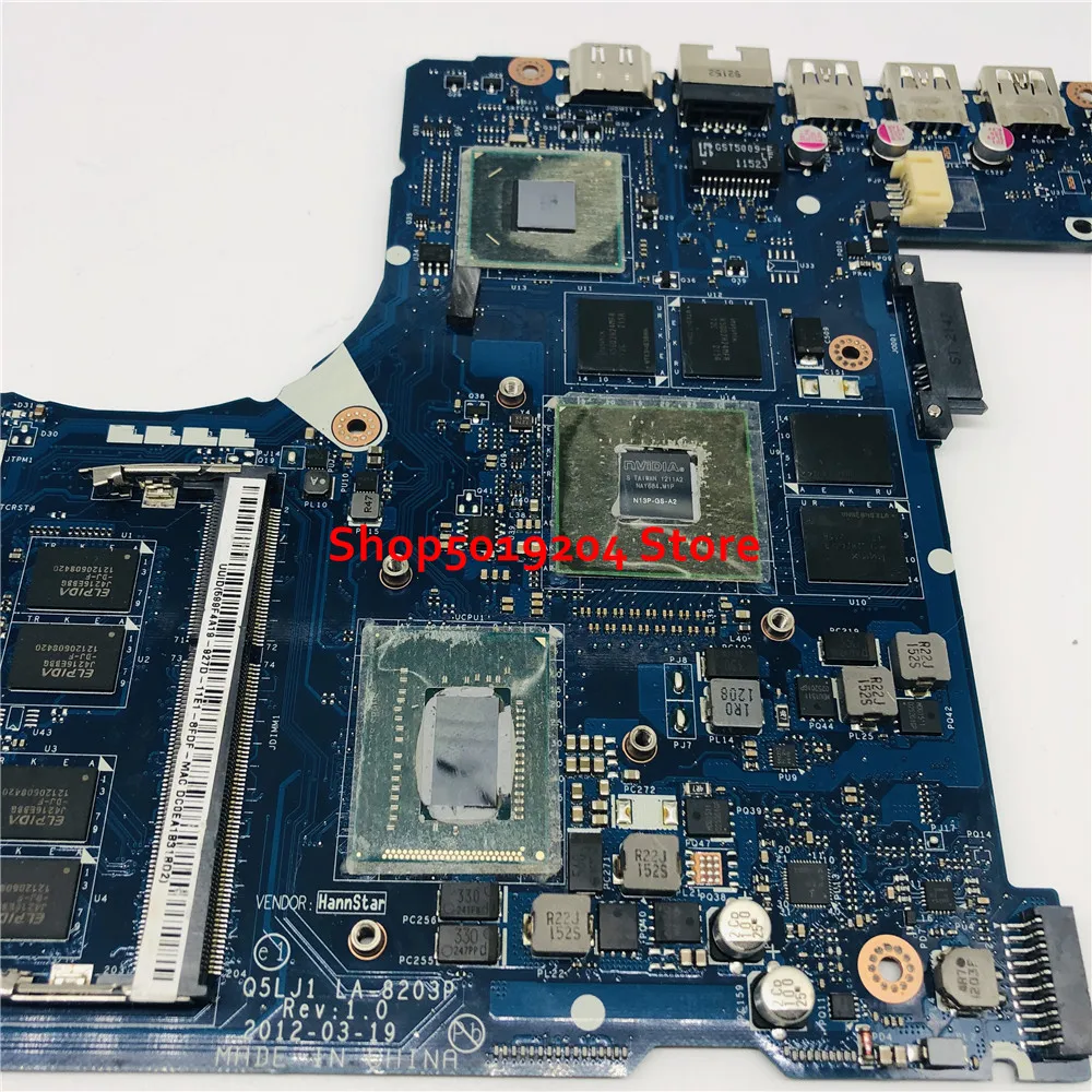 

Q5LJ1 LA-8203P Main Board For Acer M5-581T Laptop Motherboard i5-3317U/i5-3337U NBM2G11001 NB.M2G11.001