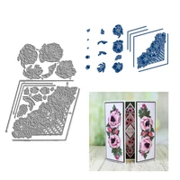 metal die cuts new 2021 paper scrapbooking making frame cover hollow holly embossing hot foil plate frame card craft no stamp