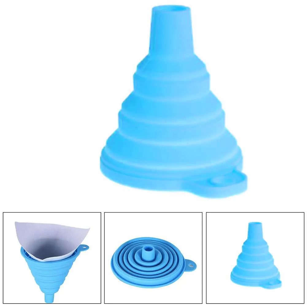 

Petrol Car Silicone Funnel Tool Universal Washer Fluid Automotive Blue
