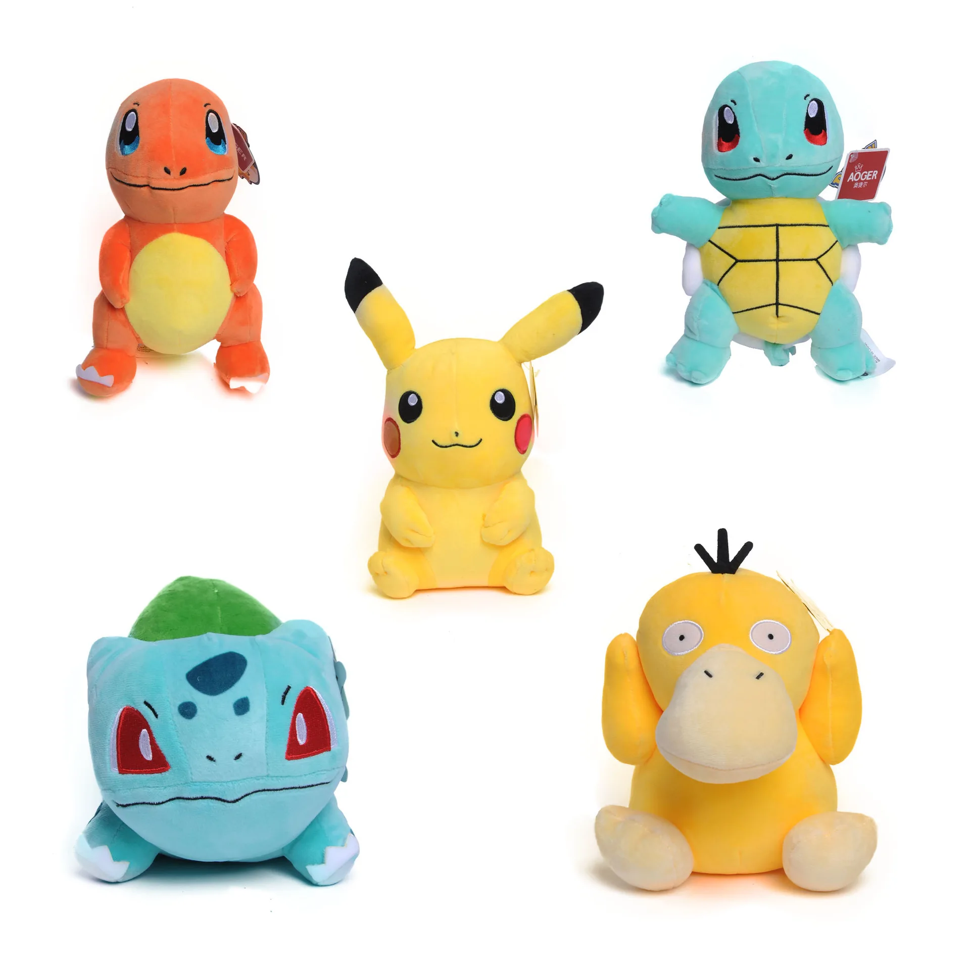 

20-25cm Kawaii Pikachu Pokemon Eevee Charmander Squirtle Bulbasaur Snorlax Charizard With tag Plush Dolls Children Gift