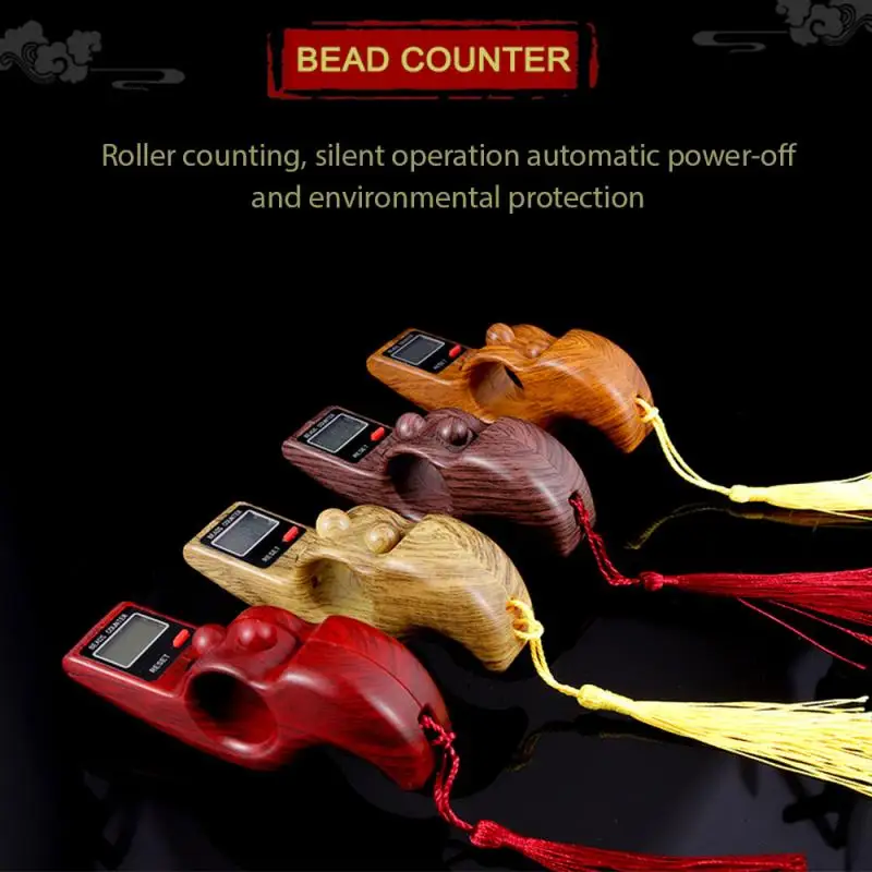 

Gags Toys Digital Counter Row Finger Counter Rosary Gift Decompression Toy LCD Electronic Digital Tally For Buddhist Finger Game