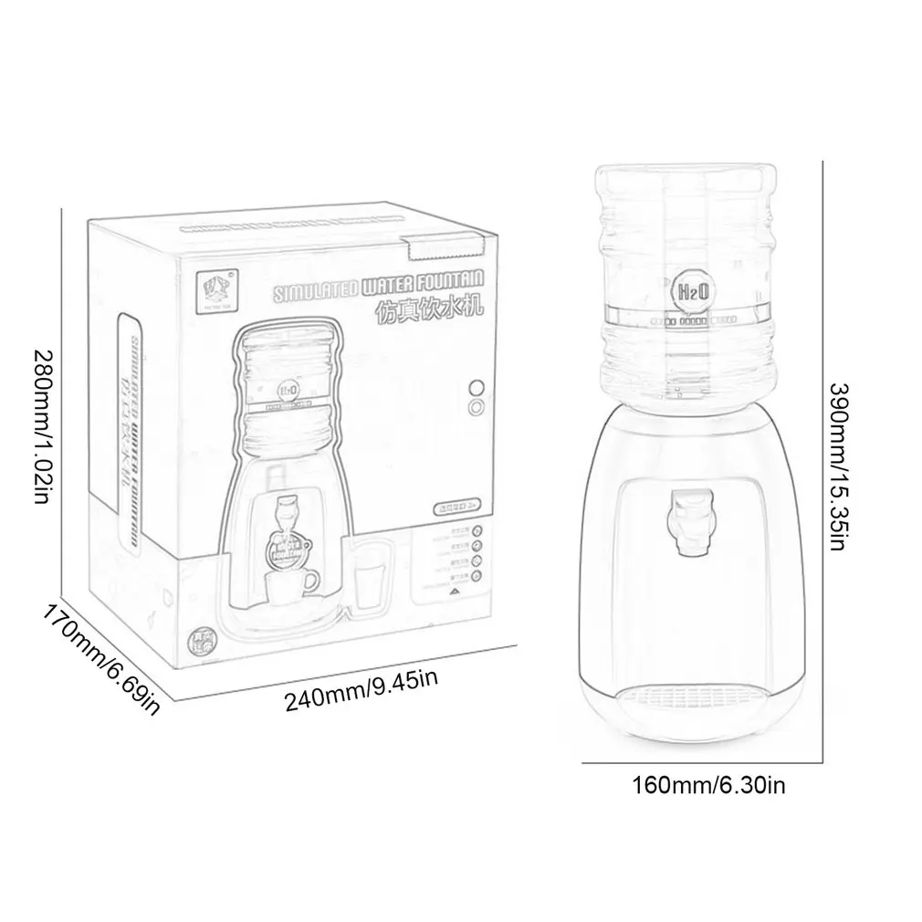 

Children Mini Drinking Fountain Toy Cool Water Dispenser Simulation Appliance Toy Pretend Play Kitchen Play Toy For Kids