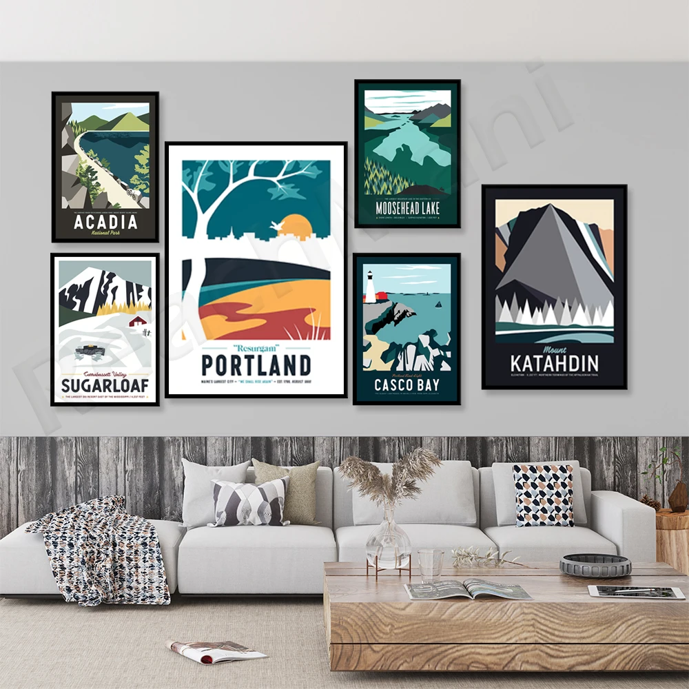 

Grand Teton, Rocky Mountains, Zion, Glacier, Bryce Canyon National Park Art Print Glacier WPA style poster travel print, Washing