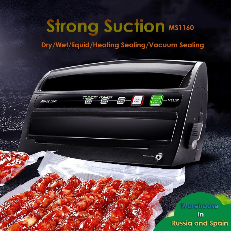 

MAGICSEAL MS1160 Vacuum Sealer Dry Wet Oil Food Vacuum Sealing Machine Strong Suction Quickly Household Commercial Sealer
