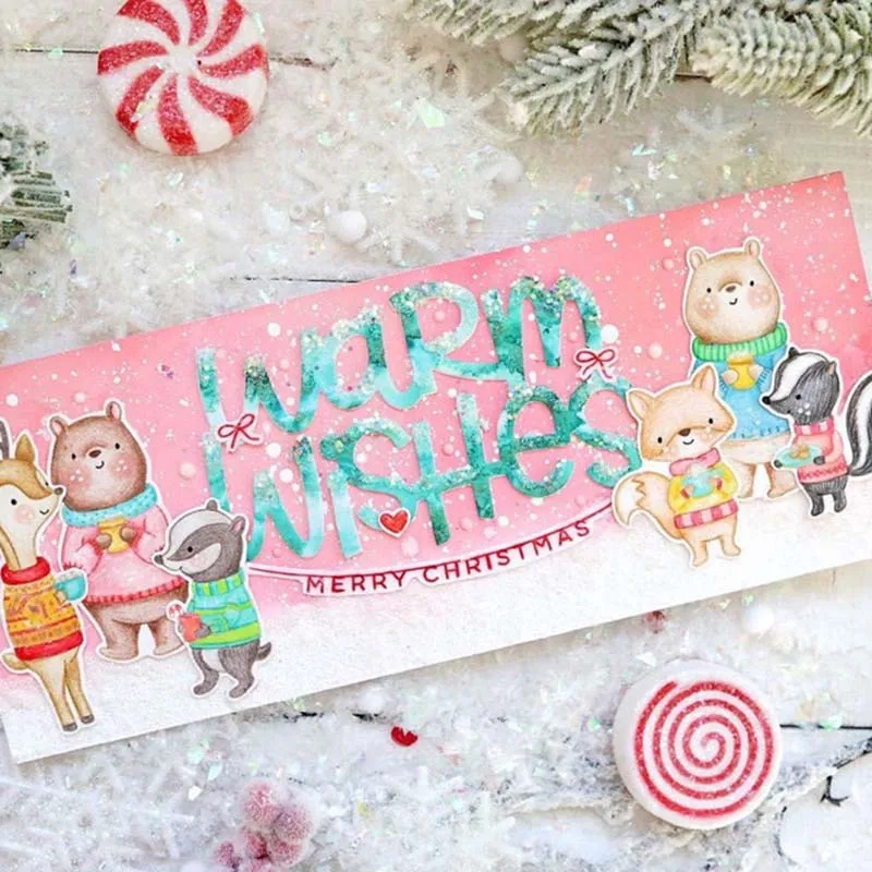 Новые 2019 теплые пожелания письмо металлический Трафаретный вырубной штамп