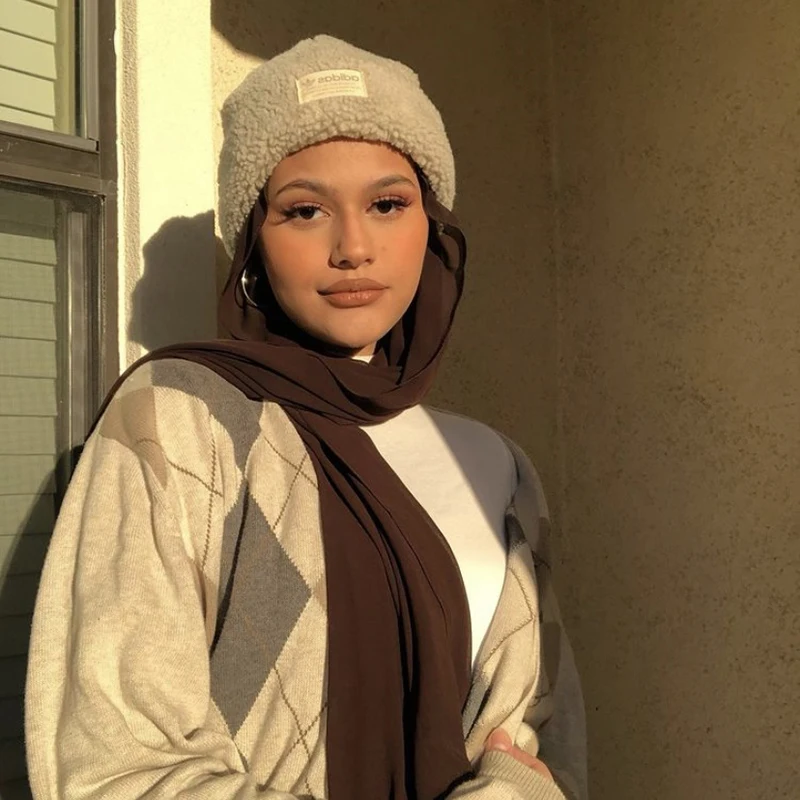 High Quality Chiffon Hijab Scarf Ladies Muslim Shawls Plain Wraps Islamic Headscarf Headband Foulard Femme Bandana