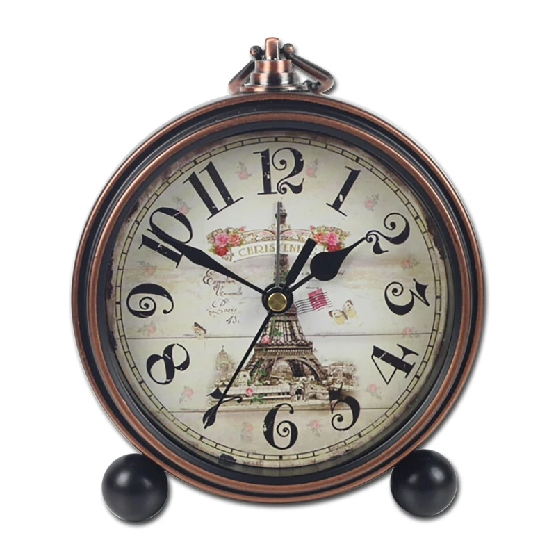 Новые винтажные часы будильник европейские 4 дюймовые Ретро Металлические