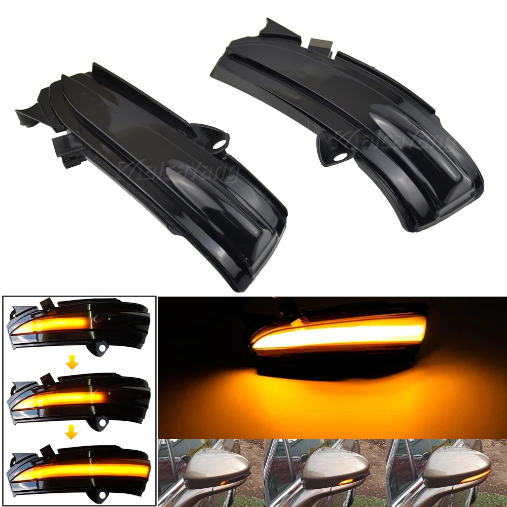 

LED Dynamic Turn Signal Side Mirror Blinker Indicator Sequential Light For Ford Fusion Mondeo 2013 2014 2015 2016 2017 2018 4th.