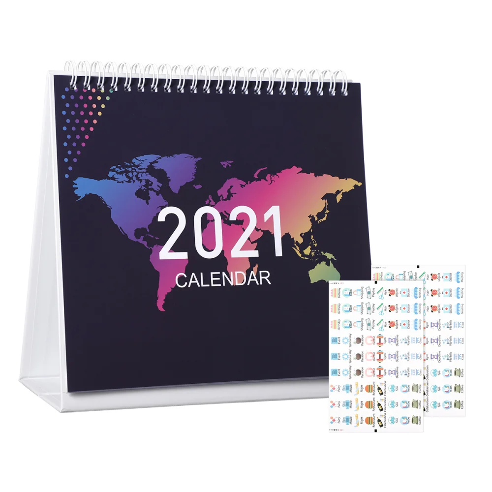 

STOBOK 2021 Desk Calendar 12 Months Standing Calendar Runs from January 2021 to 2021 Daily Planner 2021 Full Year Calendar