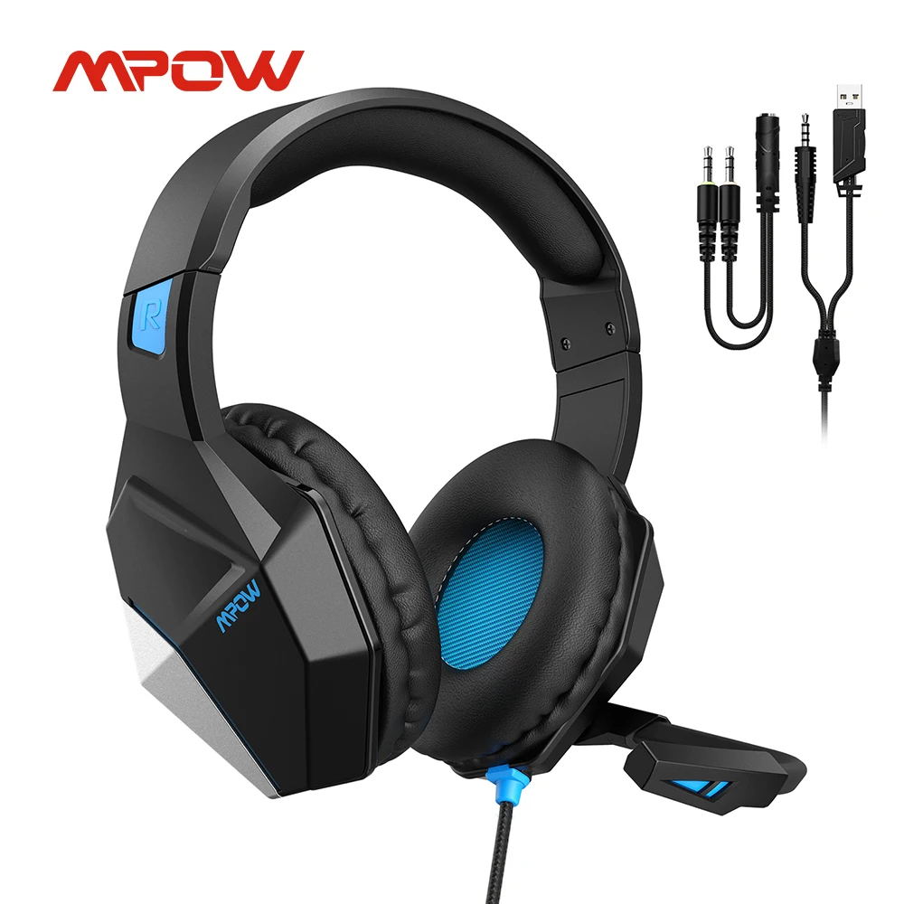 

Mpow EG10 Wired Gaming Headset PC Gaming Headphones with Noise Cancelling Mic Surround Sounds for PS4 Xbox One Controller Switch