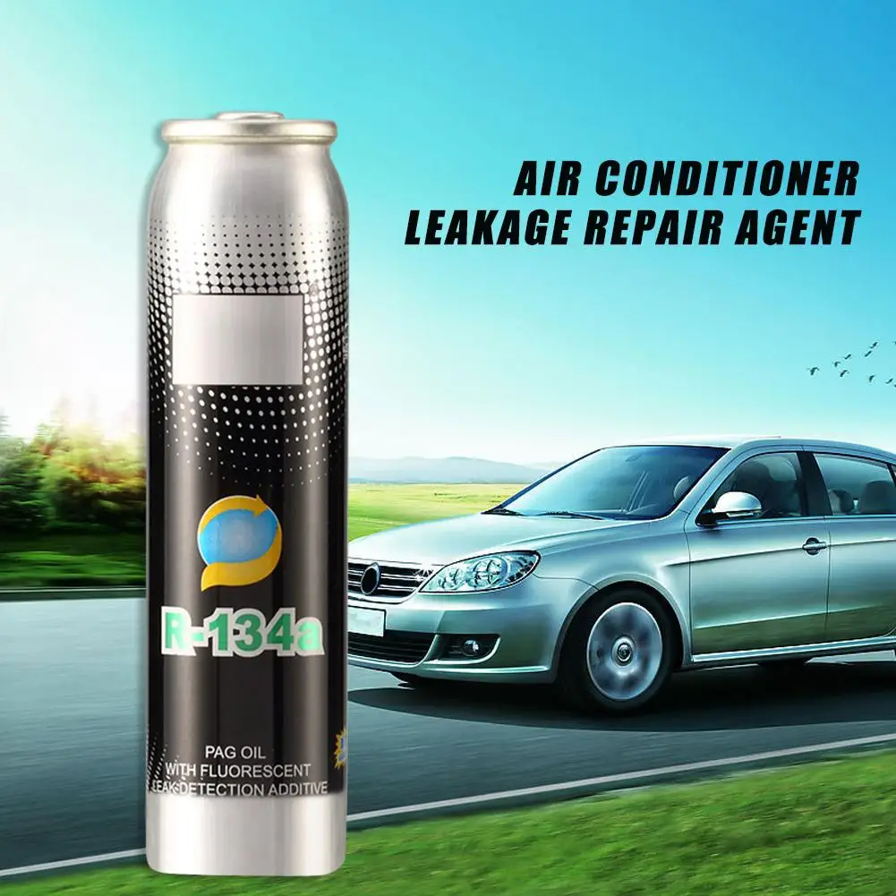 

80ML Air Conditioner Plugging Agent Car Fluorescent Leak Detection R134A Refrigerant Oil Leak Repair Agent For Cars Trucks