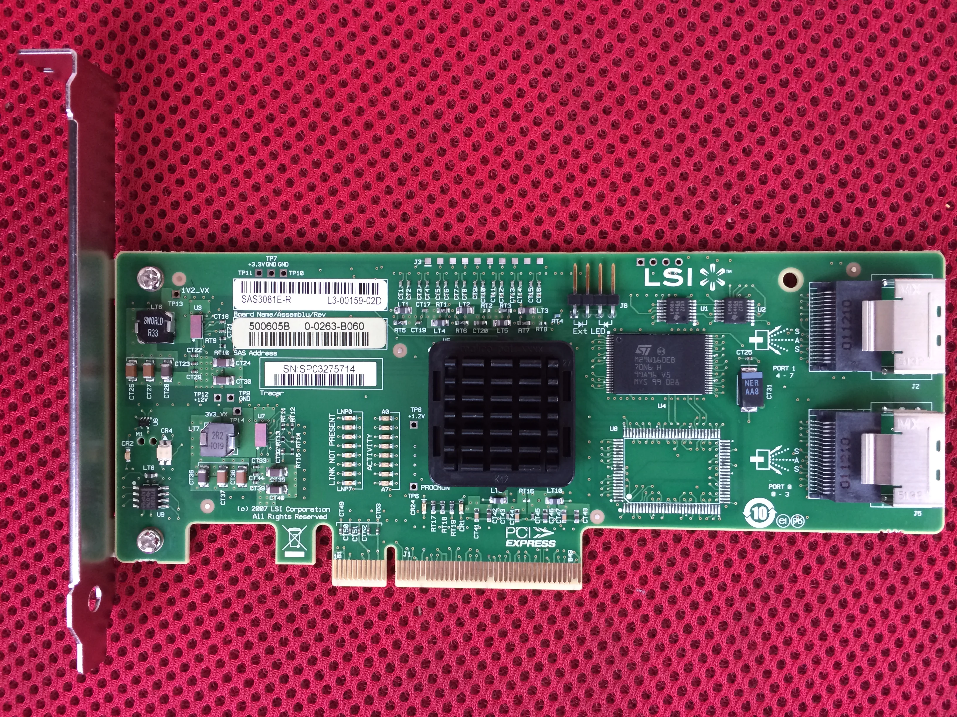 Хост-адаптер LSI SAS 3081E-R 3 ГБ/сек. 8 портов SATA/SAS 1068E плата контроллера PCI-E | Компьютеры
