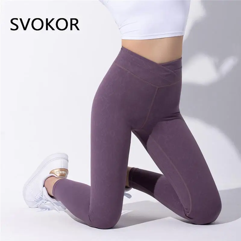 

SVOKOR V-Waist Sport Leggings Women Seamless High Waist Legging Femme Gymwear Workout Pants Fitness Training Athletic