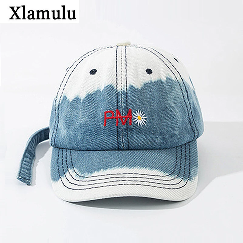 

Little Daisy Denim Baseball Cap Men Women Jeans Snapback Caps Casquette Bone Hat Gorras Men Casual Blank Hip Hop Male Hats