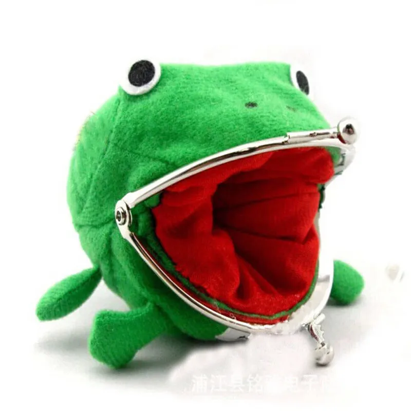 

1PCS Casual Cotton Free Shipping Frog Coin Purse Wallet Anime Manga Shape Fluff Clutch Cosplay Green One Pieces