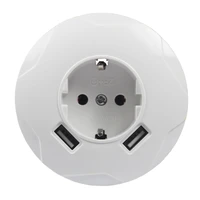 usb wall socket charger free shipping double usb port 5v 2a usb wall outlet high quality white color llc 02
