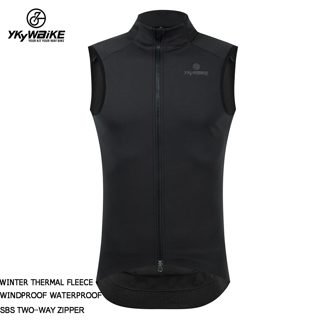 

YKYWBIKE 2021 Winter Cycling Vest Windproof Waterproof fleece Vest MTB Bike Bicycle Clothing Sleeveless Cycling Jacket
